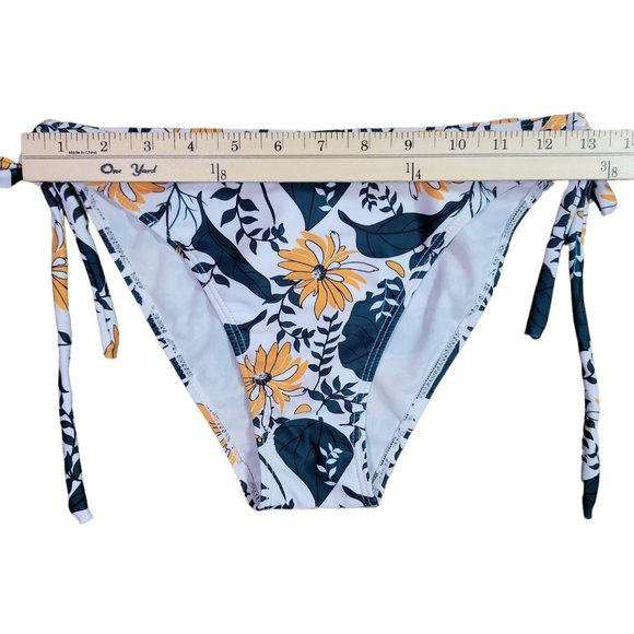Woman Swim Bikini Floral Bottom Waist Adjustable Sz S - Picture 5 of 5